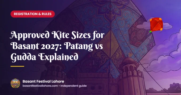 Approved Kite Sizes for Basant 2027: Patang vs Gudda Explained – Basant Festival Lahore