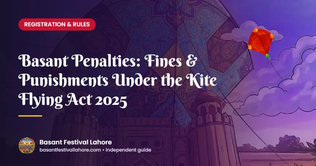 Basant Penalties: Fines & Punishments Under the Kite Flying Act 2025 – Basant Festival Lahore