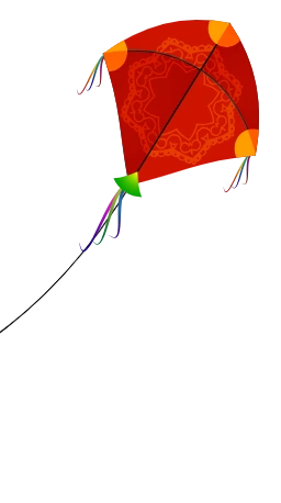 Red patang kite