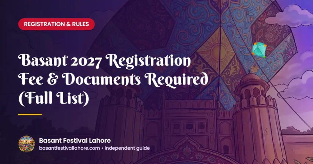 Basant 2027 Registration Fee & Documents Required (Full List) – Basant Festival Lahore