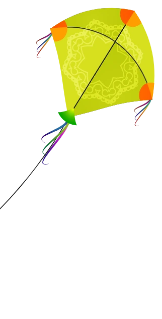 Yellow Basant kite